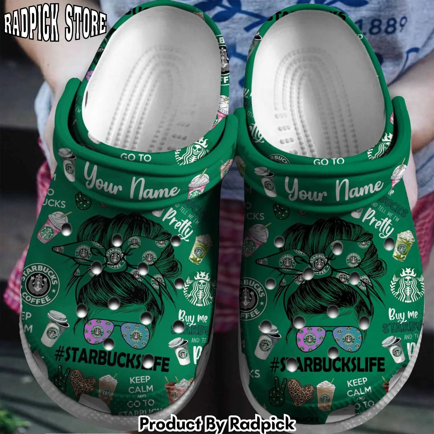 Radpick starbucks clogs shoes comfortable for men women qog rp6521181